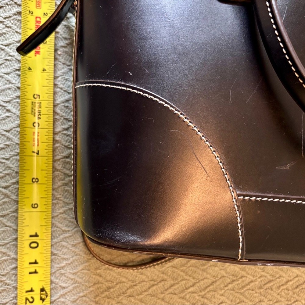Dooney and Bourke Selleria Leather Domed Satchel Bag - Picture 7 of 7